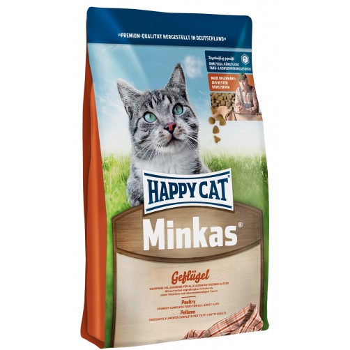غذای خشک گربه هپی کت مینکاس  با گوشت ماکیان/ 4 کیلویی/ Happy Cat Minkas with poultry